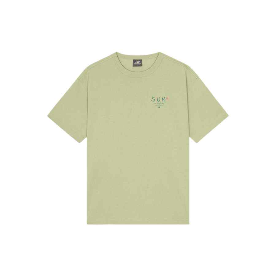 New Balance New Balance T Shirts Unisex Green Crew Neck Moderate