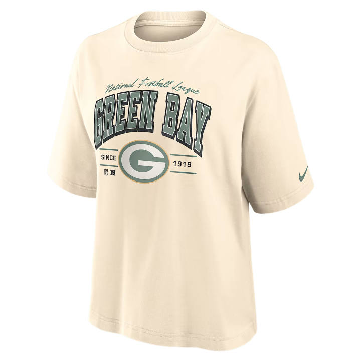 Nike Nike NFL T Shirts Women's Cream Crew Neck Moderate