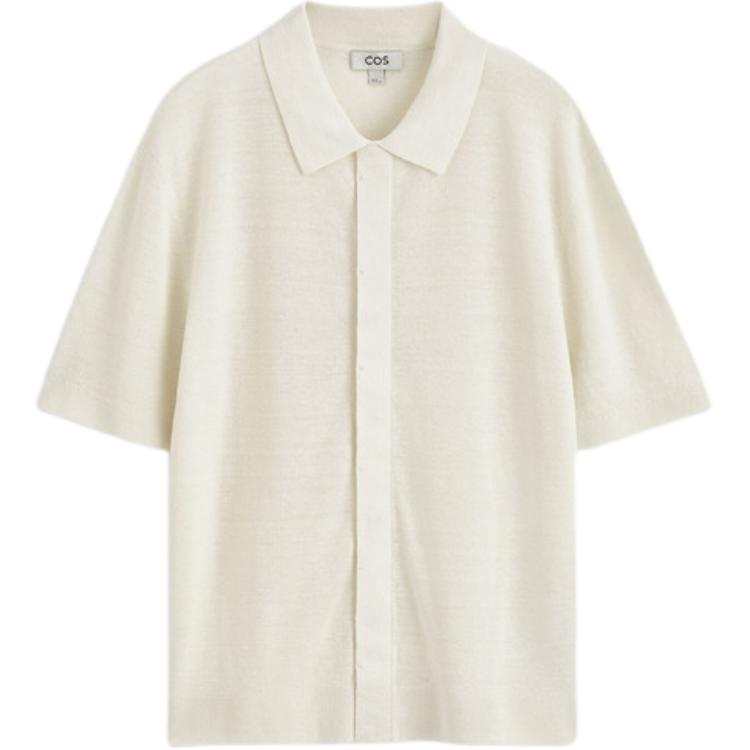 COS Shirts Men's Cream Lapel Moderate Straight Fit