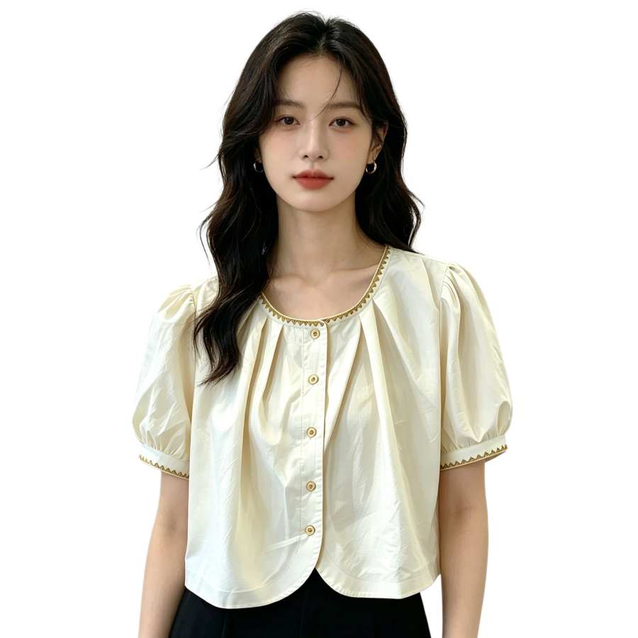 Sugarfunk Sugarfunk Shirts Women's Crew Neck Thin Straight Fit