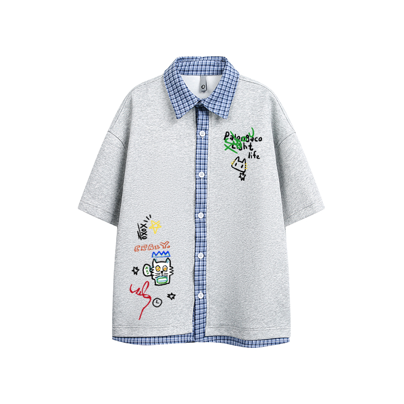 PAL ONGACO Shirts Unisex Lapel Moderate Straight Fit