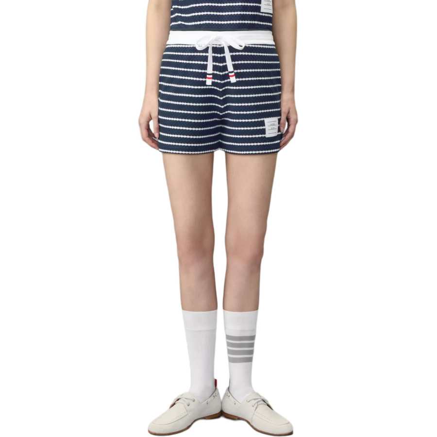 THOM BROWNE Casual Shorts Women's Stripes Honeycomb Moderate
