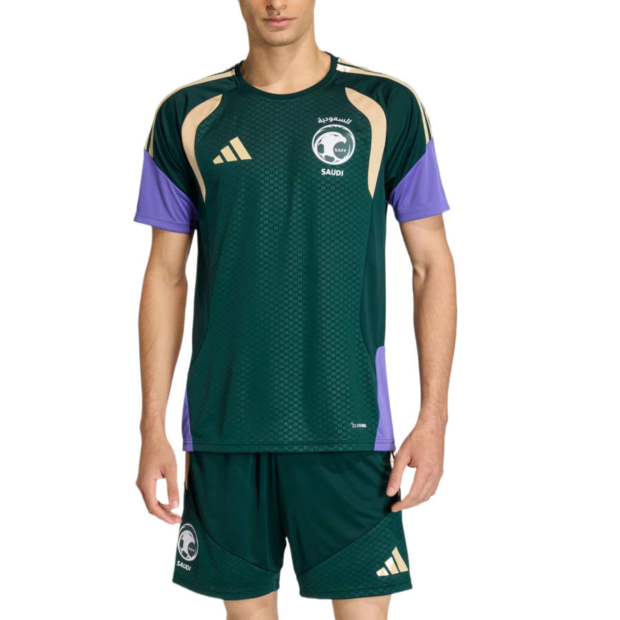 Adidas Adidas Saudi Arabia National Team Soccer Jerseys Men's Aurora Ivy Crew Neck Moderate
