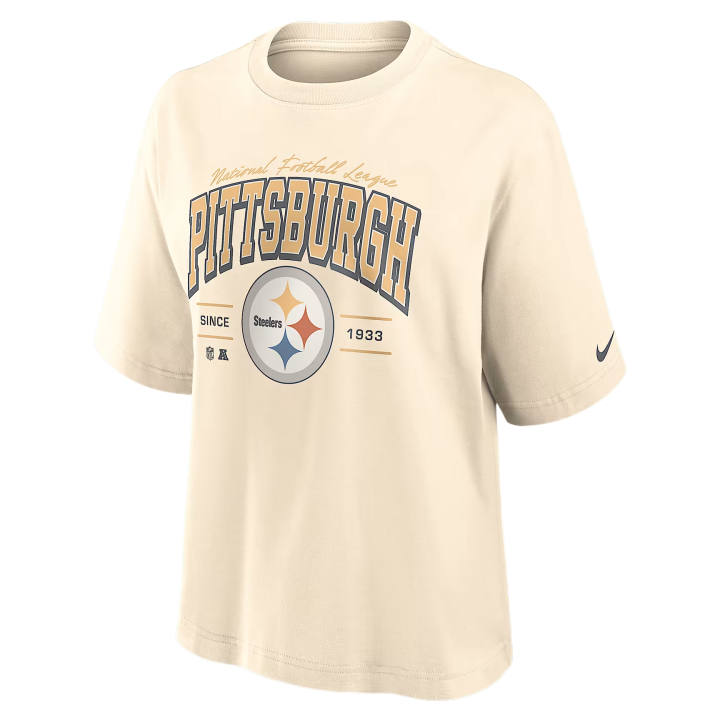 Nike Nike NFL T Shirts Women's Cream Crew Neck Moderate