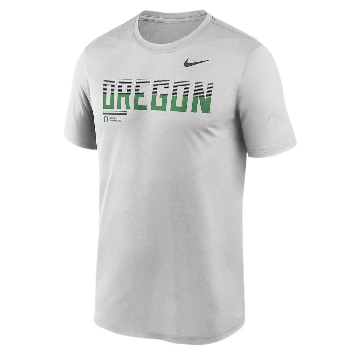 Nike Nike Dri Fit College T Shirts Men's Gray Crew Neck