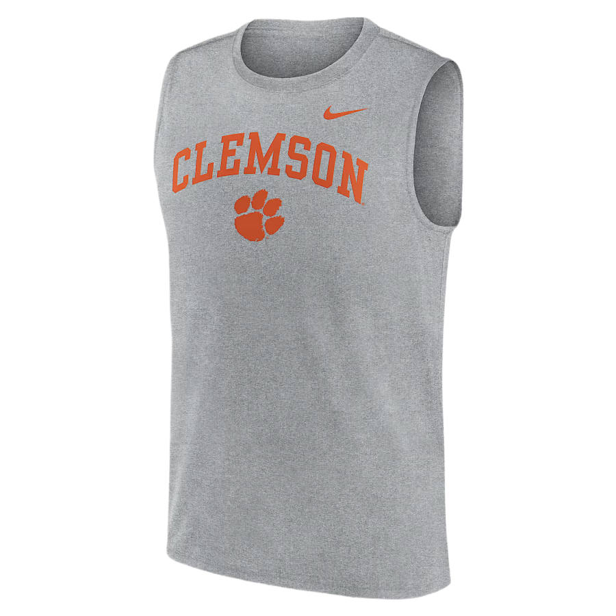 Nike Nike Dri Fit College Tank Tops Men's Gray Crew Neck Moderate Other