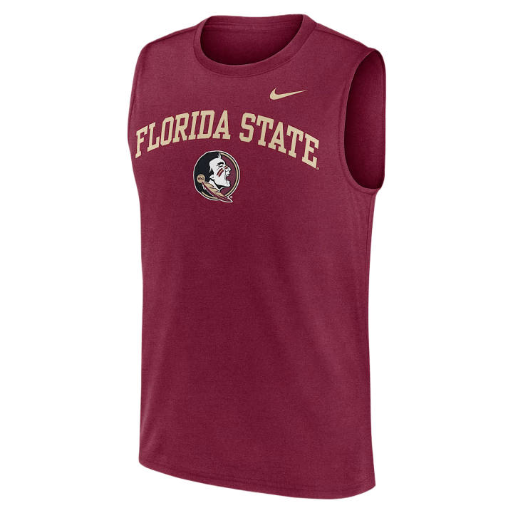 Nike Nike Dri Fit College Tank Tops Men's Chestnut Team Crew Neck Moderate Other