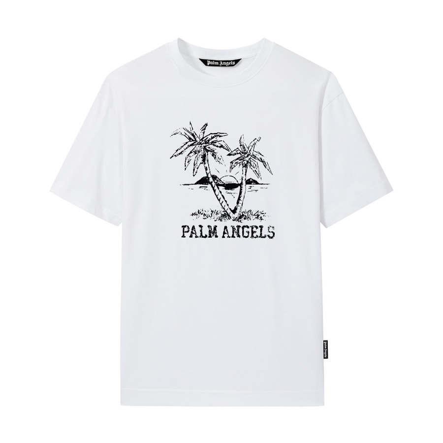 PALM ANGELS T Shirts Unisex Crew Neck Moderate Straight Fit
