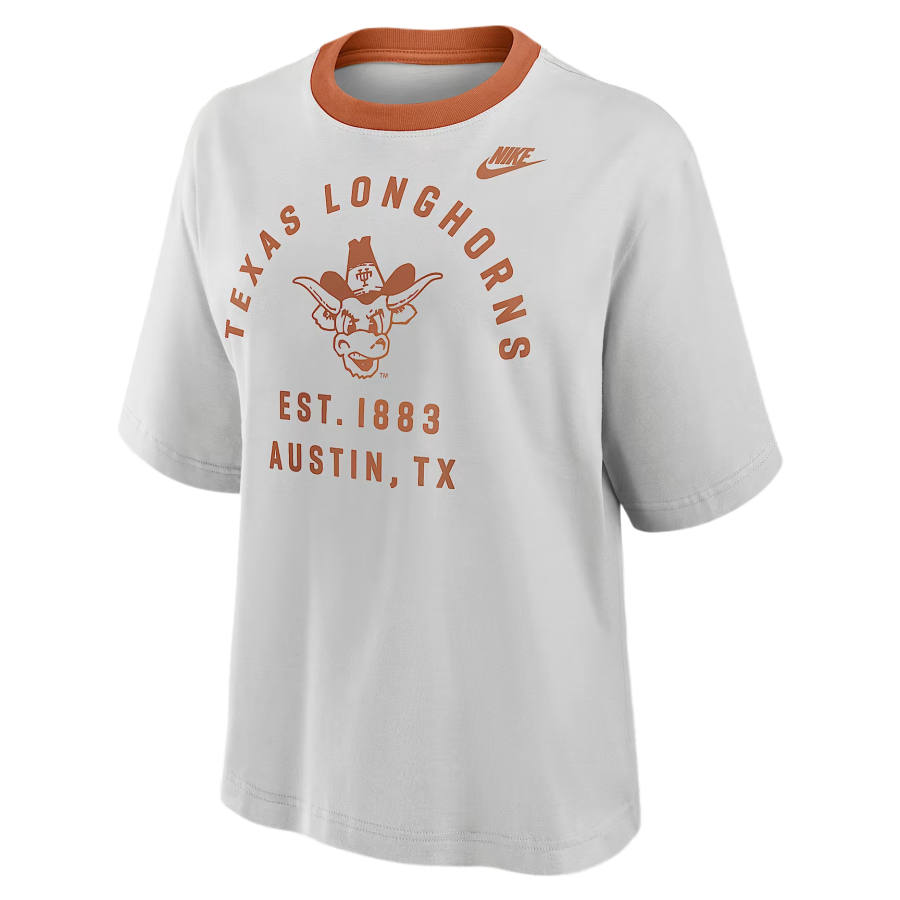 Nike Nike College T Shirts Women's Gray Crew Neck Moderate