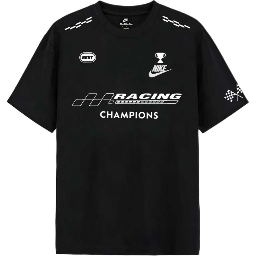 Nike Nike Sportswear T Shirts Unisex Black Racing Suit Crew Neck Moderate Other