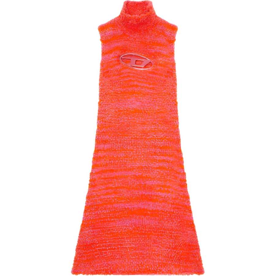 Diesel M-Leros logo-plaque towelling dress