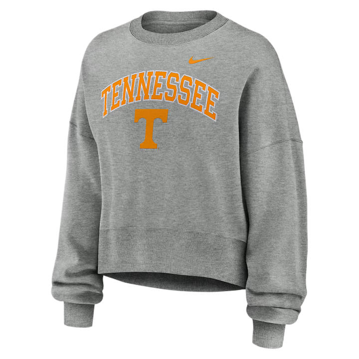 Nike Nike College Sweatshirts Women's Gray Heather Crew Neck Moderate