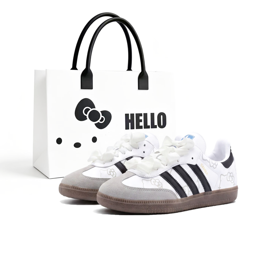 Adidas Originals SAMBA OG German Army Trainers Unisex Low Top Black, White, Gray