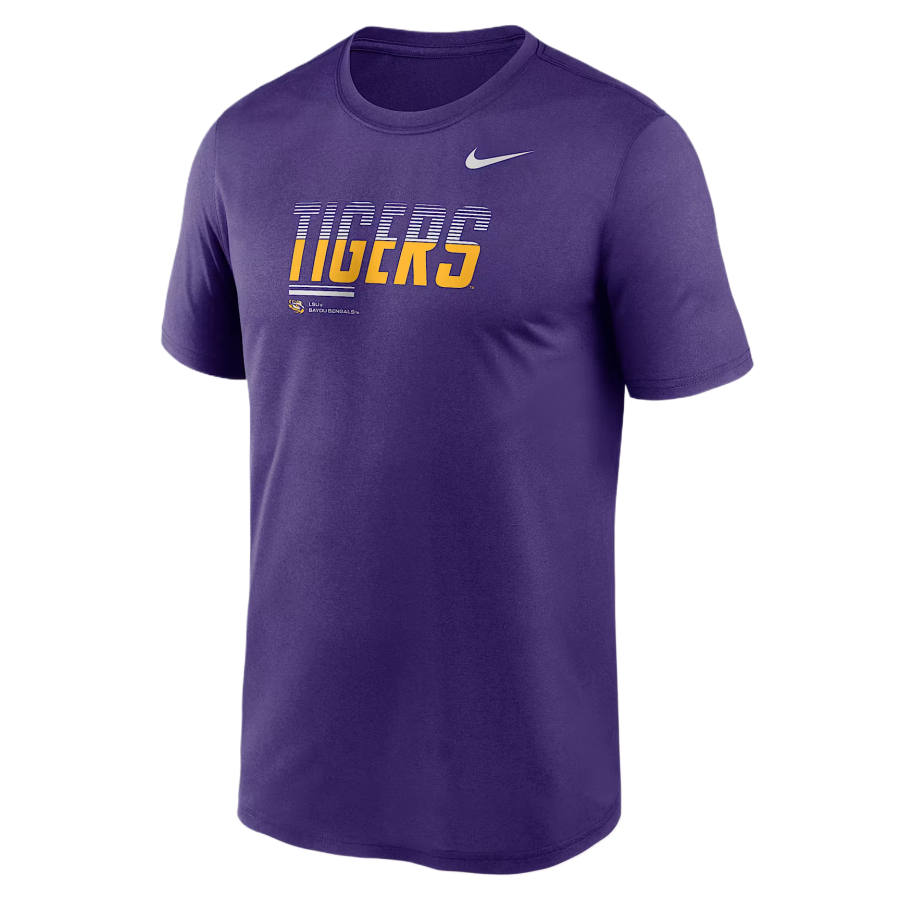 Nike Nike Dri Fit College T Shirts Men's Purple Crew Neck