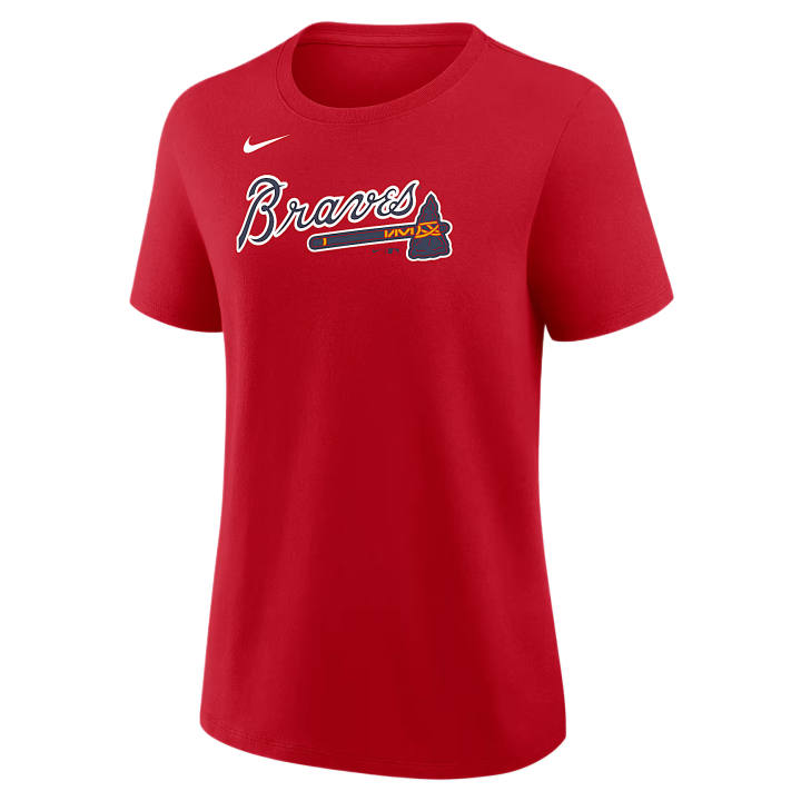 Nike Nike Atlanta Braves T Shirts Women's Red Crew Neck Moderate