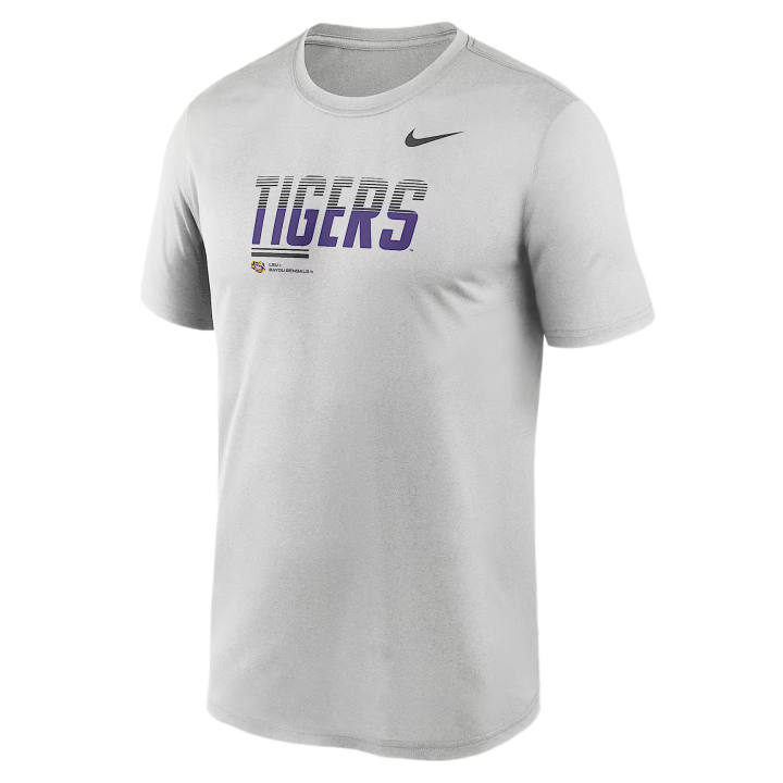 Nike Nike Dri Fit College T Shirts Men's Gray Crew Neck