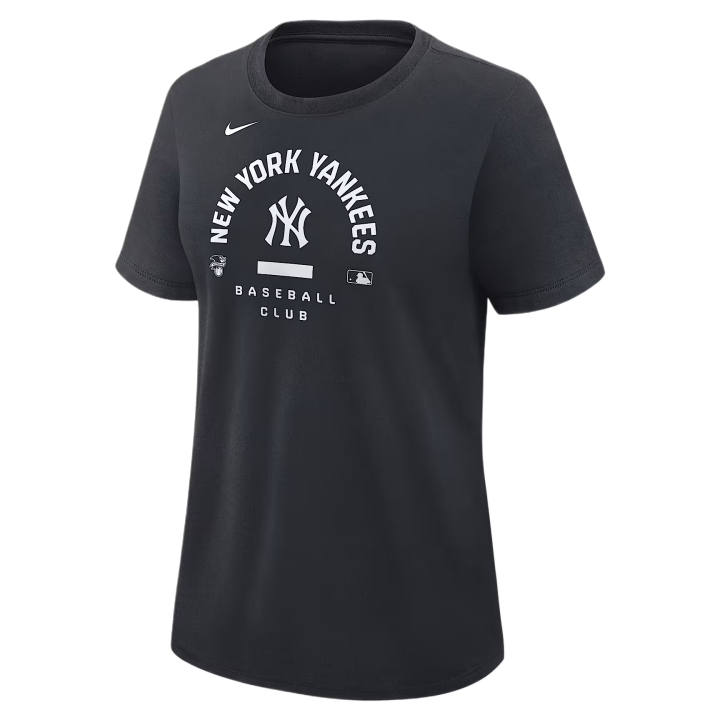 Nike Nike T Shirts Women's Asphalt Blue Crew Neck Moderate