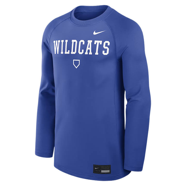 Nike Nike Dri Fit College T Shirts Men's Royal Crew Neck Moderate