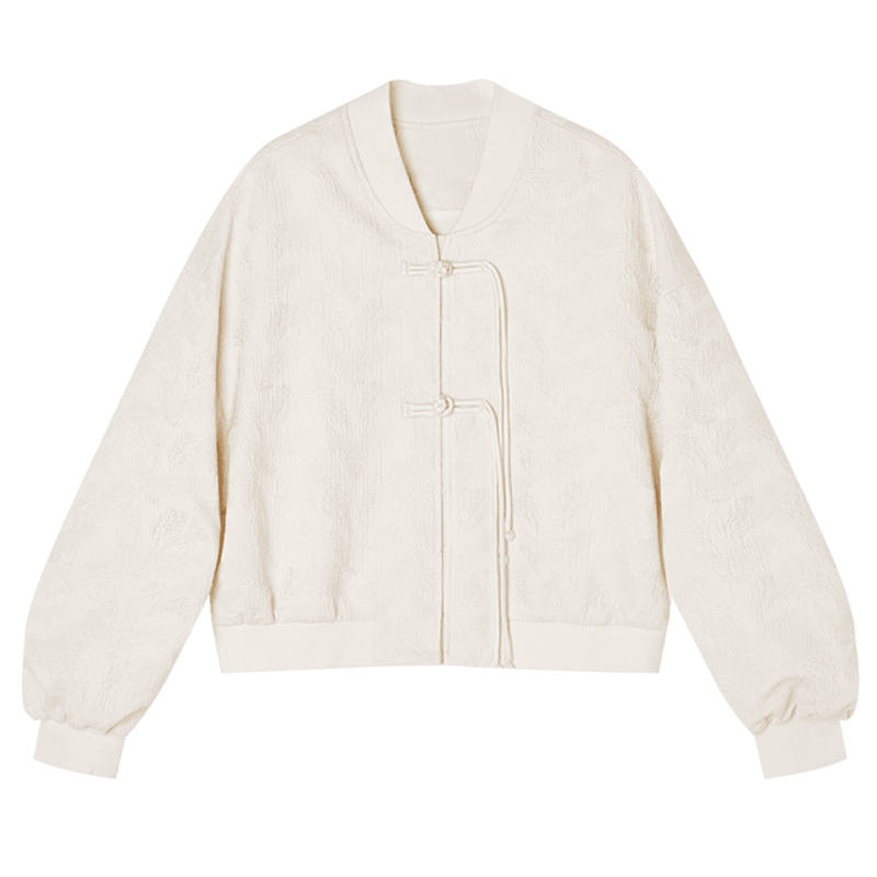 XIANGYING Jackets Women's Ecru Moderate