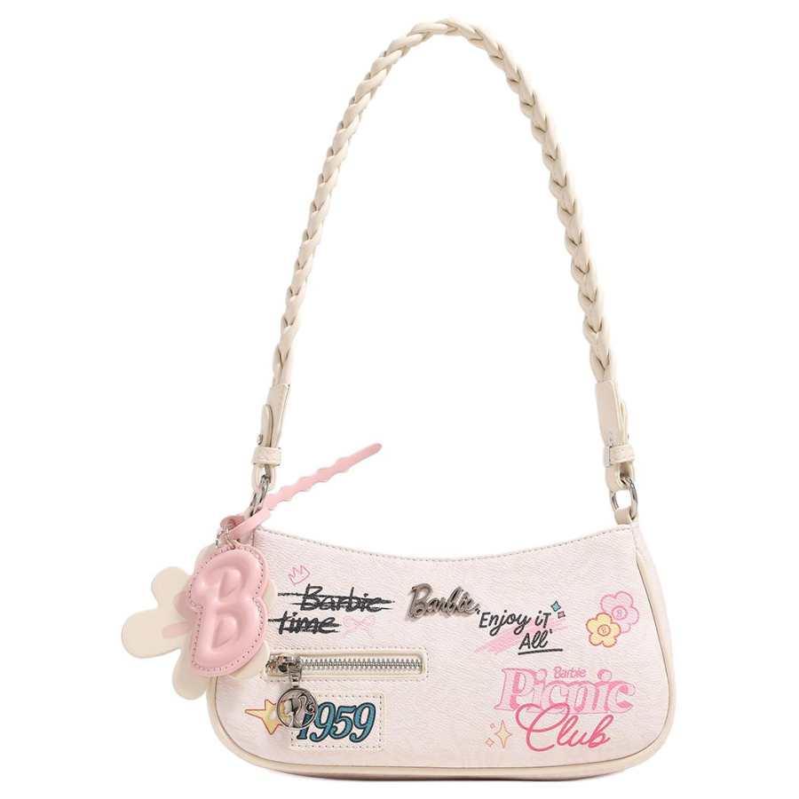 Barbie Shoulder Bags Ecru Charm Included