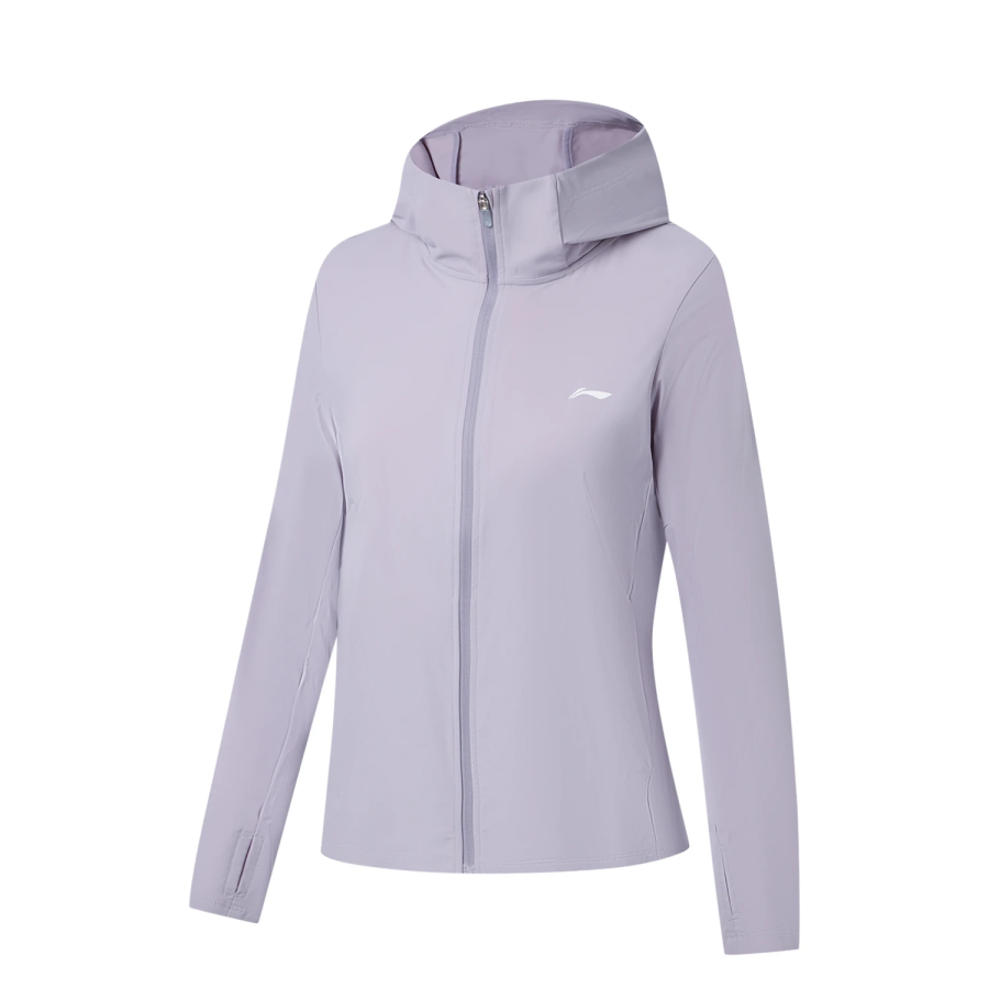 Li-Ning Li Ning Fitness Series Fitness Clothing Women's Taro Paste Purple Hooded Non Detachable Moderate Straight Fit