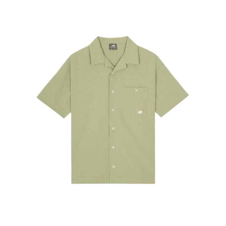 New Balance New Balance Shirts Unisex Light Khaki Lapel Moderate
