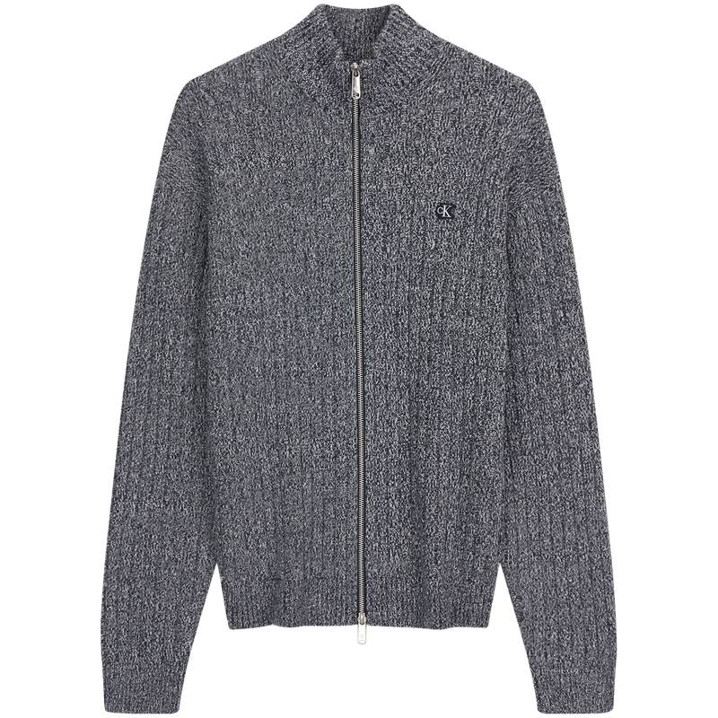Calvin Klein Knitwear Men's CEF Heather Gray Stand Collar Moderate
