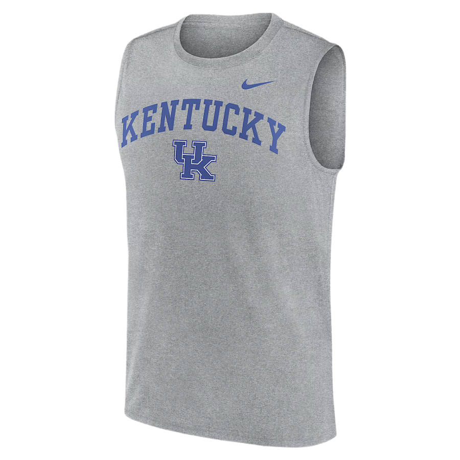 Nike Nike Dri Fit College Tank Tops Men's Gray Crew Neck Moderate Other