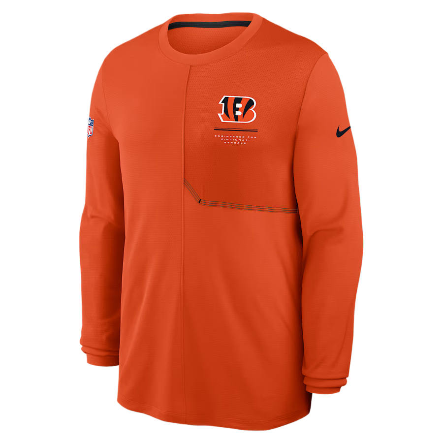 Nike Nike Dri Fit Sweatshirts Men's University Orange/Black Crew Neck Moderate