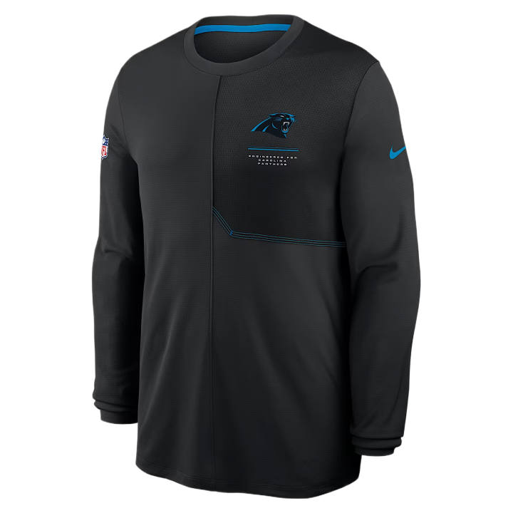 Nike Nike Dri Fit Sweatshirts Men's Black/Neptune Blue Crew Neck Moderate