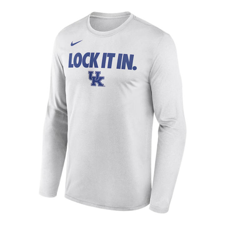 Nike Nike Dri Fit College T Shirts Men's White Crew Neck Moderate