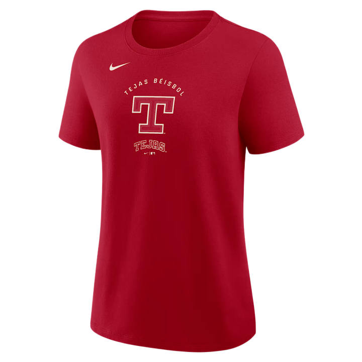 Nike Nike T Shirts Women's Red Crew Neck Moderate