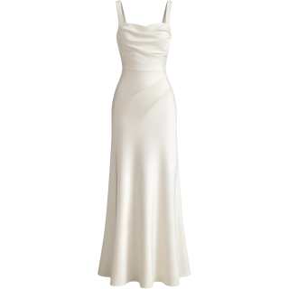 CHARM GLOW Sleeveless Dresses Women's Square Collar Thin Long Skirt Fishtail Dress