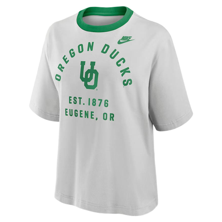 Nike Nike College T Shirts Women's Photon Dust Crew Neck Moderate