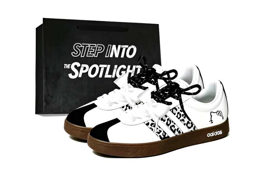 Adidas Adidas Vl Court Classic Skateboard Shoes Unisex Low Top Black, White