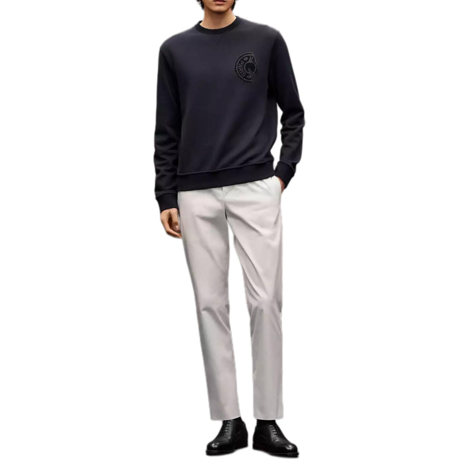 HERMES Knitwear Men's Midnight Blue Crew Neck Moderate