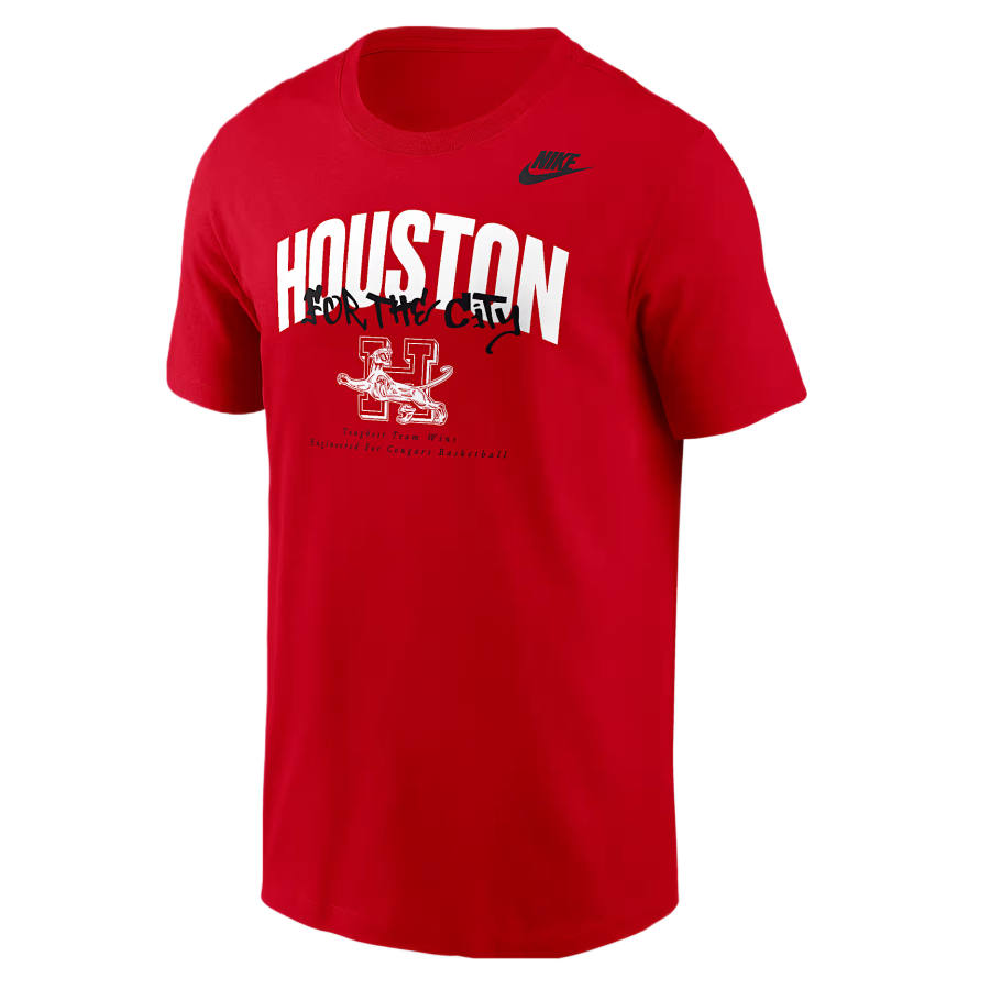 Nike Nike Dri Fit College T Shirts Men's University Red Crew Neck Moderate