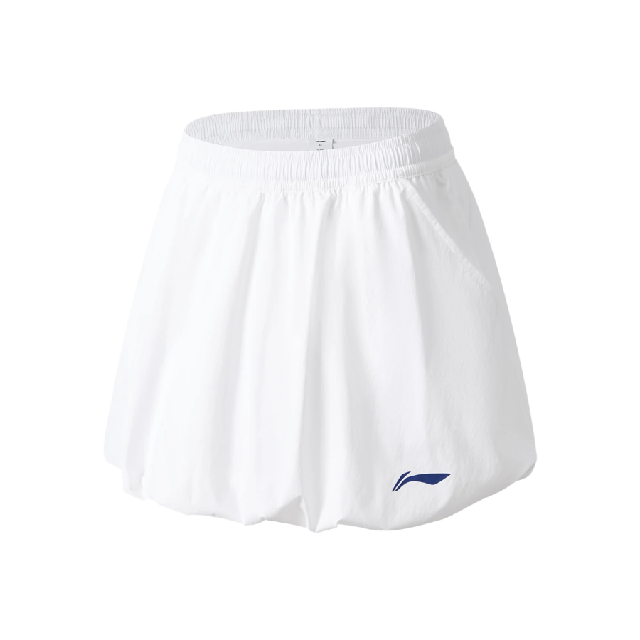 Li-Ning Li Ning Badminton Collection Casual Short Skirts Women's White Moderate Short Skirt Puffy Skirt