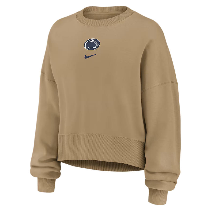 Nike Nike College Sweatshirts Women's Parachute Beige Crew Neck Moderate