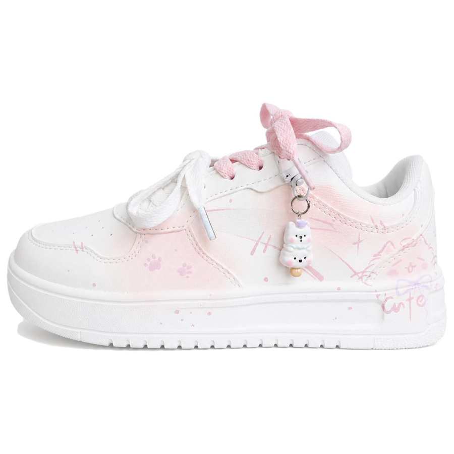 ANTA Easy Skateboard Shoes Women's Low Top White/Pink