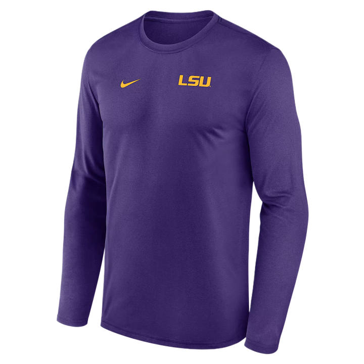 Nike Nike Dri Fit College T Shirts Men's Purple Crew Neck
