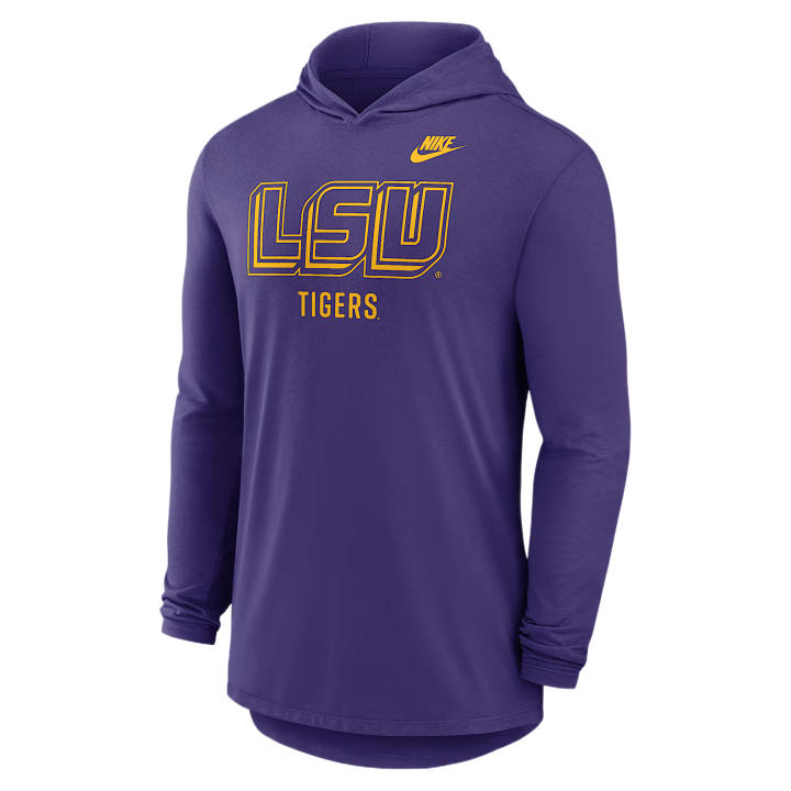 Nike Nike LSU Sweatshirts Men's Purple Hooded Non Detachable Moderate