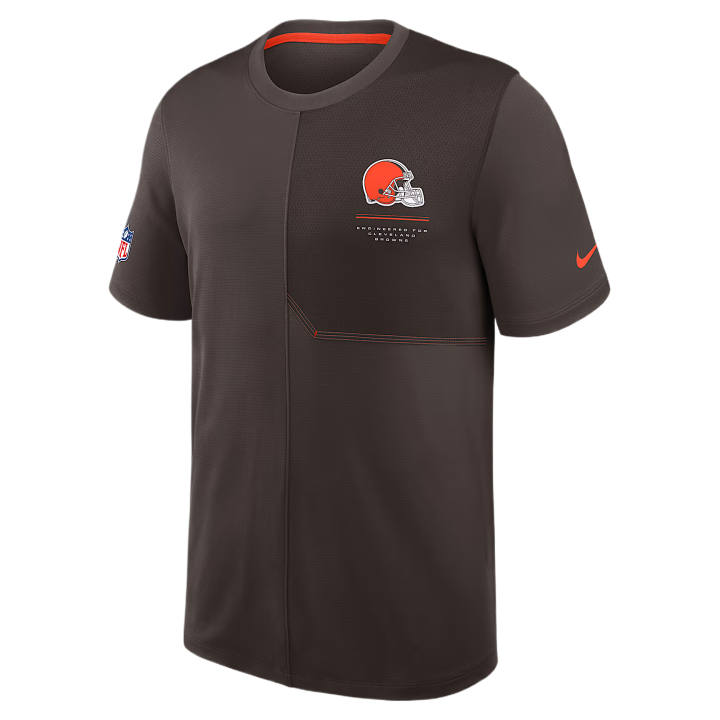 Nike Nike Dri Fit T Shirts Men's Brown Crew Neck Moderate