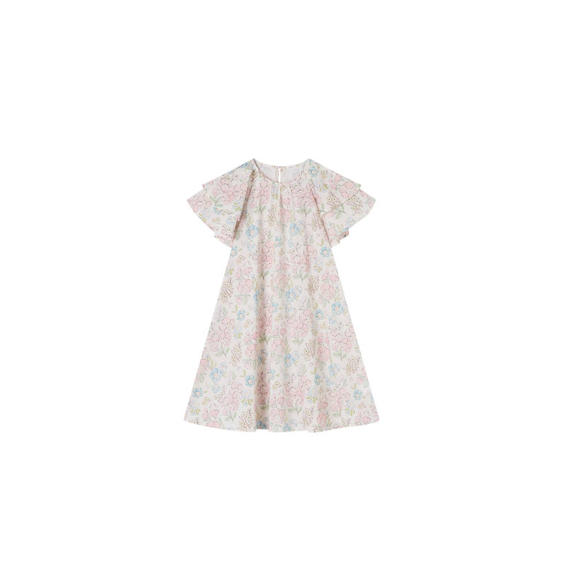 XIANGYING Women's Dresses Crew Neck Thin Midi Dress
