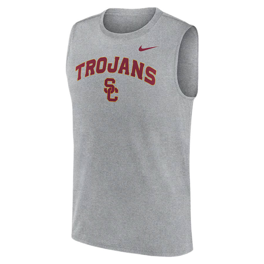 Nike Nike Dri Fit College Tank Tops Men's Gray Crew Neck Moderate Other
