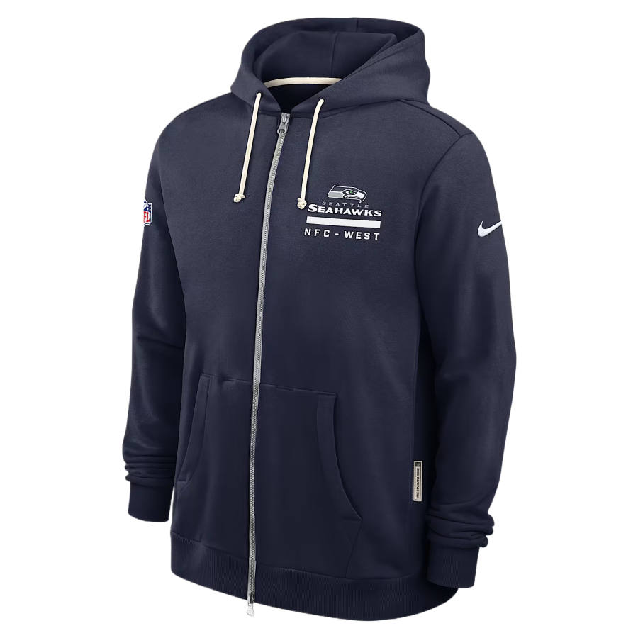 Nike Nike Dri Fit Sweatshirts Men's Marine Blue Hooded Non Detachable Moderate