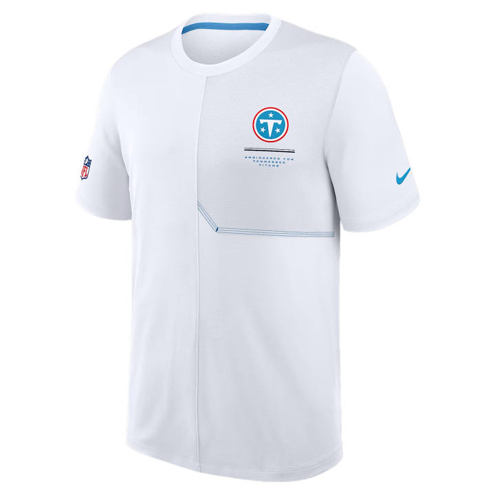 Nike Nike Dri Fit T Shirts Men's White/Coast Crew Neck Moderate