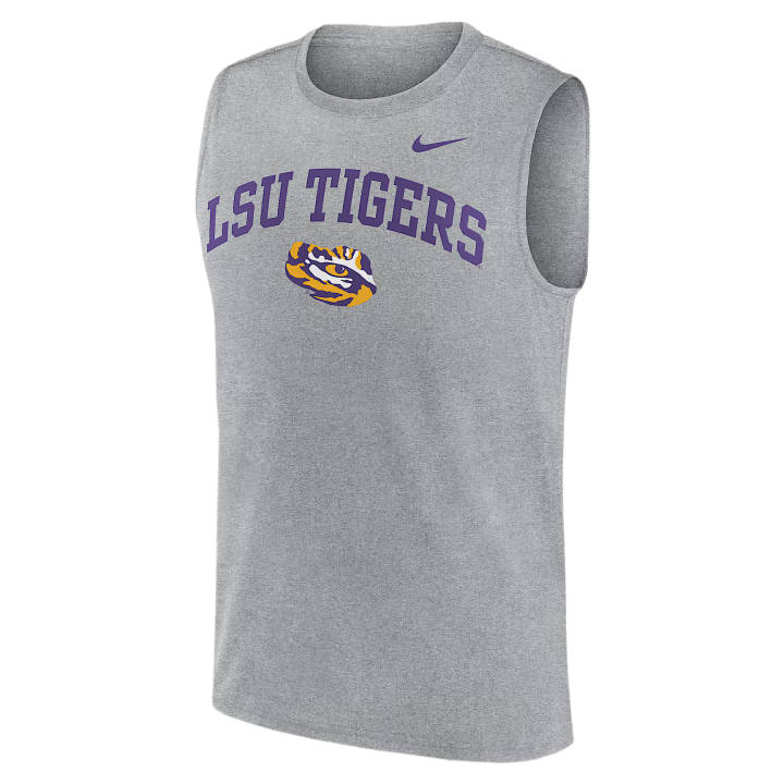 Nike Nike Dri Fit College Tank Tops Men's Gray Crew Neck Moderate Other