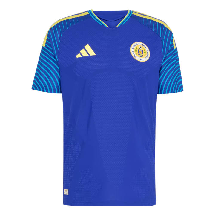 Adidas Adidas Curacao National Team Soccer Jerseys Men's Bright Blue V Neck Moderate