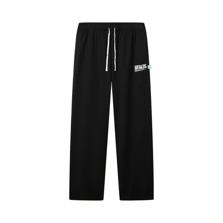 Li-Ning Li Ning BADFIVE Knitted Sweatpants Men's Black Moderate Straight Fit Pants